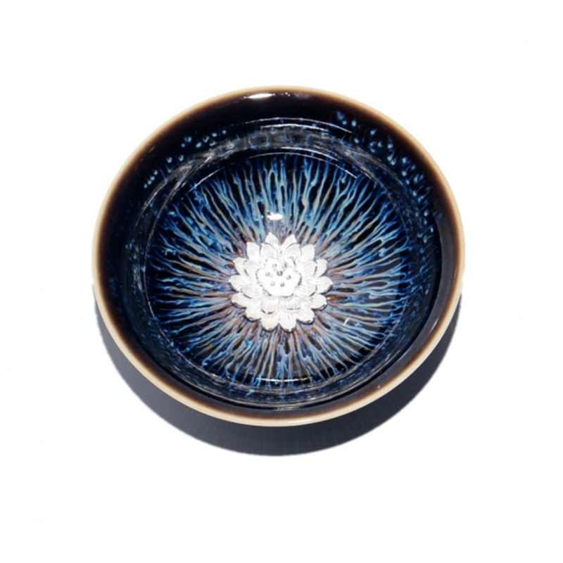 纯银天目品茗功夫茶杯