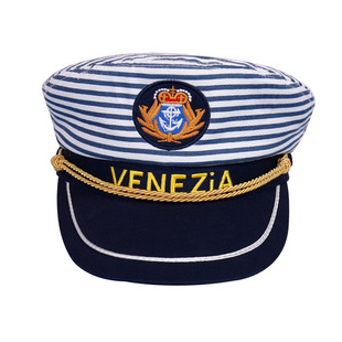 学生演出条纹表演帽成人儿童船长帽舞台水手帽水兵舞亲子帽