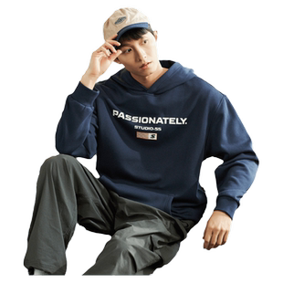 唐狮秋冬季新款卫衣男士加绒宽松美式连帽衫外套男生上衣服潮