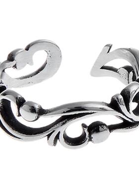 SAZ纹理异形镂空复古戒指男