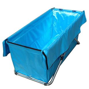 贝特浴不锈钢加厚浴盆折叠浴缸泡澡洗澡沐浴桶家用成人婴儿免充气