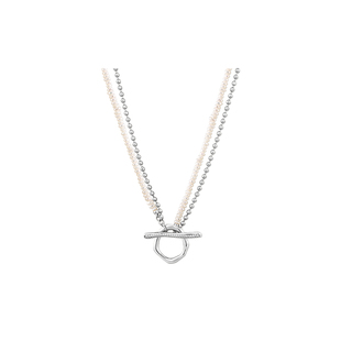 【明星同款】ARSIS流光光影OT扣项链简约小众原创小米珠锁骨链