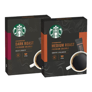 星巴克咖啡美式冷萃咖啡粉学生提神中度烘焙速溶黑咖啡官方店正品