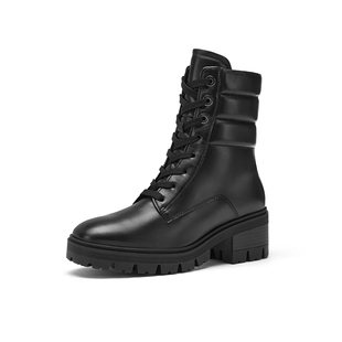 Gabor德国嘉步32815靴子 时尚经典粗跟增高拉链方头马丁靴女