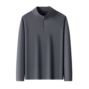 内里薄绒拉链卫衣男半高领t恤男长袖秋冬季男士运动休闲打底衫潮