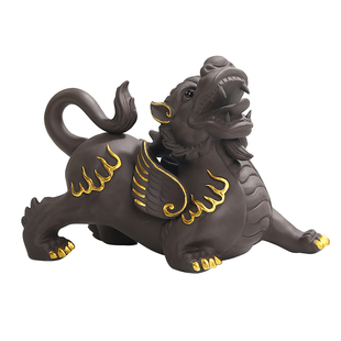 飞天貔貅紫砂茶宠摆件精品可养一对茶具茶桌茶盘招财高档茶台高端