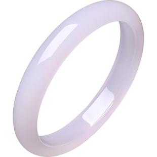 周六福紫罗兰深蓝玉髓手镯宽条新中式国风女神节礼物送女友