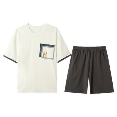夏季男士大码短袖睡衣套装家居服