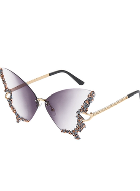 2026新款防紫外线大框镶钻太阳镜