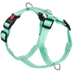 防勒脖狗链子胸背带工字型背心式溜狗外柯基宠物牵引绳防爆冲柯基
