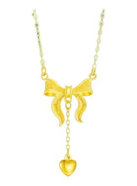 在逃公主黄金吊坠女金包银项链