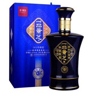景芝一品景芝吉品42度500ml双瓶礼袋盒装酒芝麻香型高档白酒