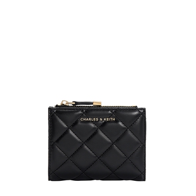 CHARLES&KEITH26春新款CK6-10770729菱格纹多卡位短款钱包零钱包