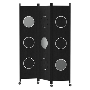 满月屏风可移动现代简约入户客厅玄关隔断轻奢高级感卧室折叠屏风