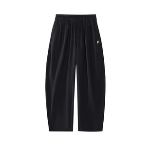 FILA FUSION斐乐潮牌梭织长裤女2026秋季新款时尚宽松休闲阔腿裤