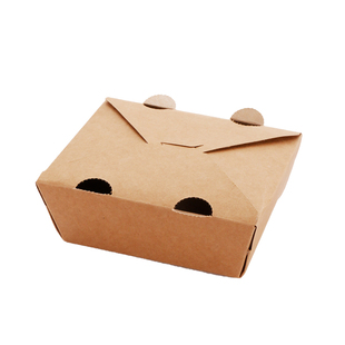 牛皮商用一次性野餐便当韩式淋膜炸鸡打包盒大小食盒免折厂家直销