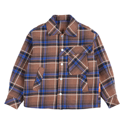 IDS童装复古格纹开衫外套