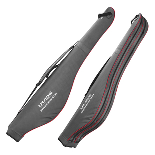 竿包 帆布竿包大肚杆包双层硬壳牛津布路亚鱼竿包大容量 谷麦前打