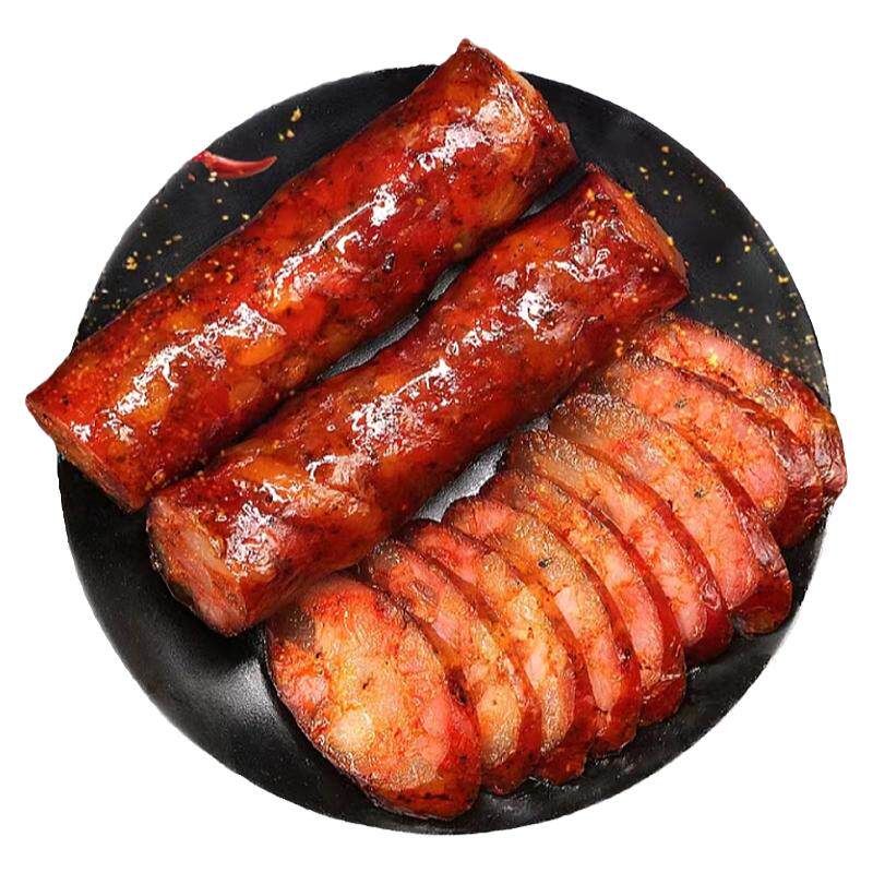 湖北恩施农家柴火烟熏纯肉腊肠