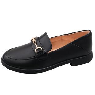 Safiya/索菲娅Safiya索菲娅2025新款学院风小羊皮皮鞋乐福鞋女款