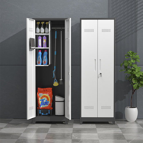 洞洞板清洁柜家用阳台卫生间拖把扫帚储物柜清洁工具收纳柜家政柜