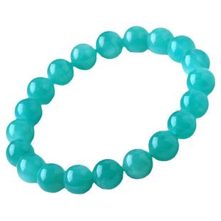 天河石手链女男蓝绿色东海水晶玛瑙玉髓散珠子老矿料莫桑比克手串