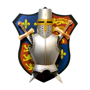 铁艺武士盔甲立体壁挂酒吧餐厅商场咖啡厅复古墙壁墙面挂件装饰品