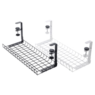 免打孔桌下线路收纳架办公桌理线架电脑桌收纳篮置物架电线整理架
