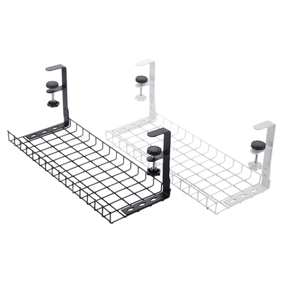 免打孔桌底电线插线板收纳架挂篮