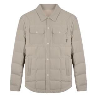 才子翻领羽绒服男士2025秋冬新款修身保暖多口袋工装商务休闲外套