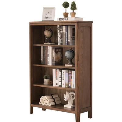 治木工坊全实木小书柜橡木书架