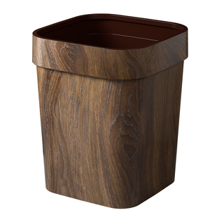 新中式复古仿木纹垃圾桶家用大容量创意客厅厨房卫生间无盖纸篓