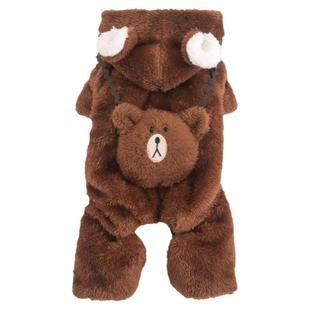 狗狗衣服秋冬加厚保暖棉衣贵宾泰迪比熊博美小型犬宠物猫咪四脚衣