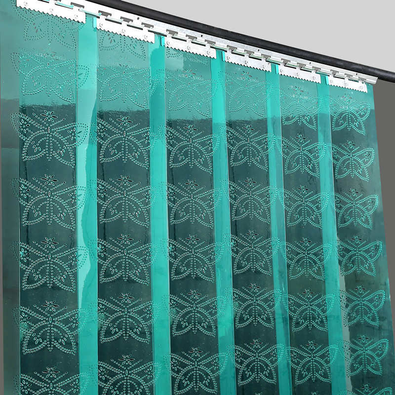 夏季塑料PVC透明皮门帘家用防蚊蝇透气带孔免打孔软门帘隔断皮帘