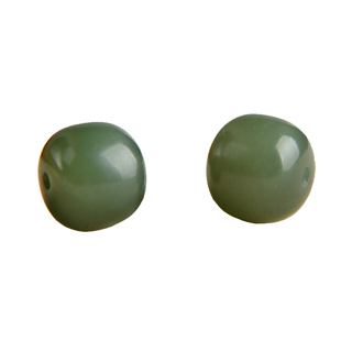 和田玉单珠青白玉石散珠老型珠精选天然手串diy配件文玩配饰大全