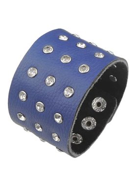 闪亮小水钻星星清新绿色朋克手链