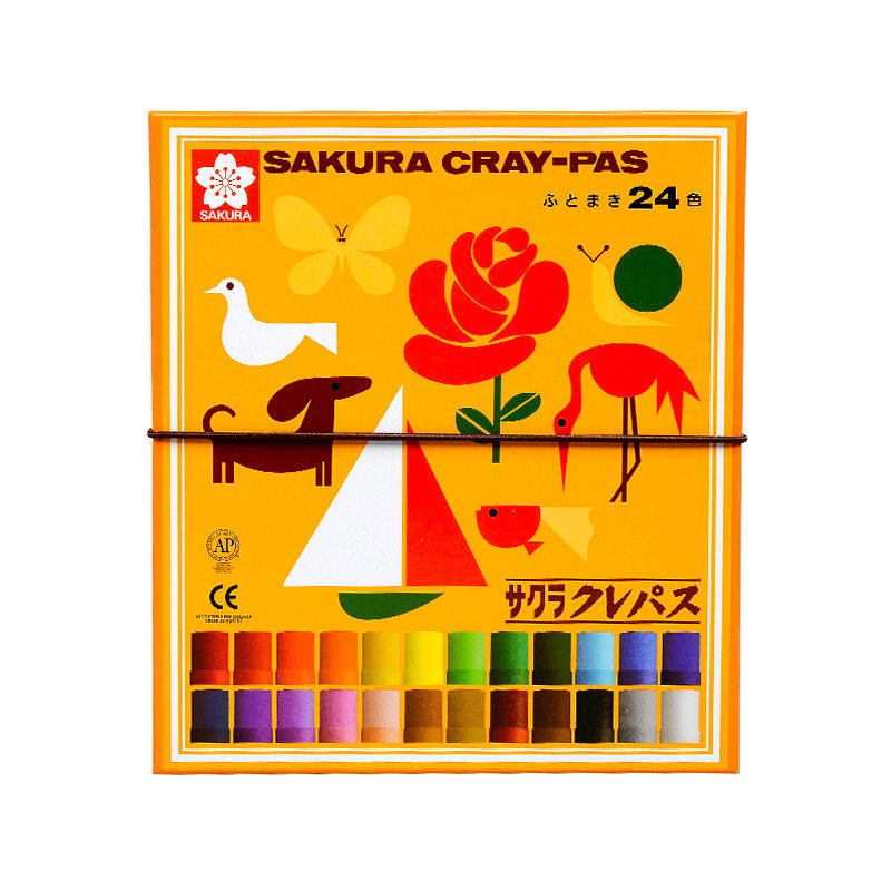 sakura官方粗支学生款20色油画棒