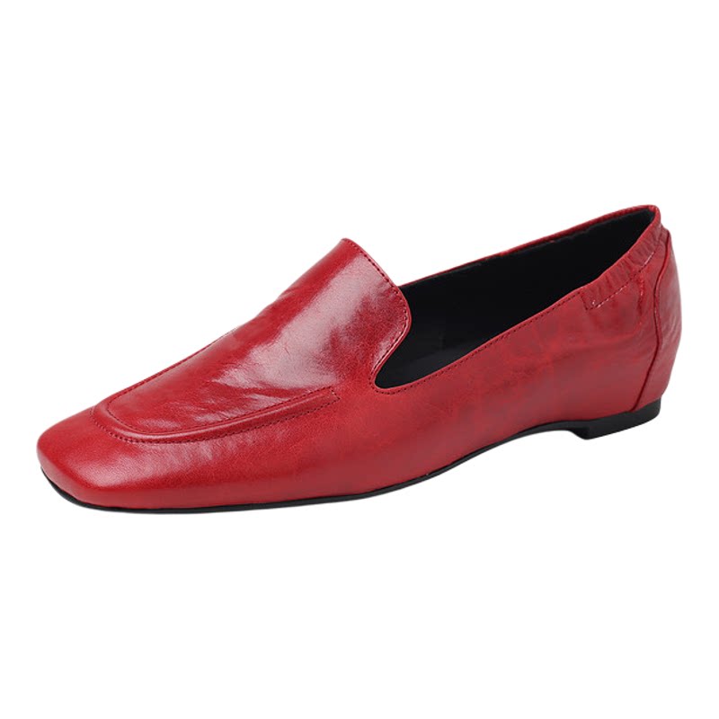 2.8cm英伦方头内增高乐福鞋