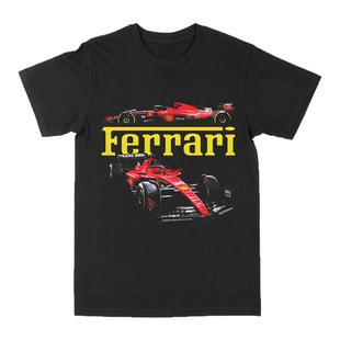 法拉利Ferrari F1 Racing T-Shirt复古潮流短袖T恤男女款情侣个性