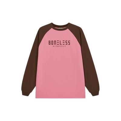 BONELESS基础logo插肩长袖T恤