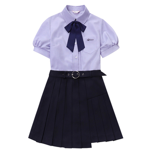樱花家族JK制服衬衫【檀紫木】学院风衬衣短袖百褶裙原创套装女夏