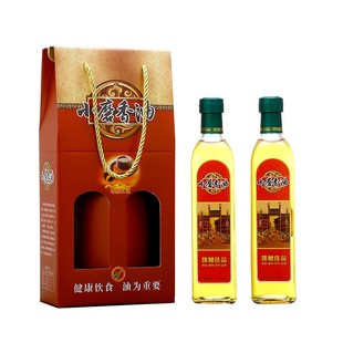 芝麻油瓶包装盒套装定制小磨香油礼盒透明方形玻璃瓶手提礼品盒子