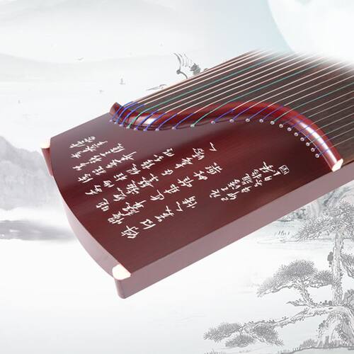 扬州古筝厂家批发柚木楠木红木仿桃木初学演奏学生练习筝送架乐器