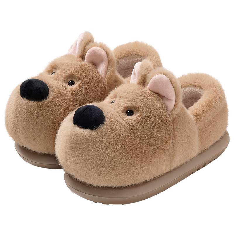 踩屎感棉拖鞋女款冬季包跟2025新款室内家居厚底保暖毛毛绒棉鞋男