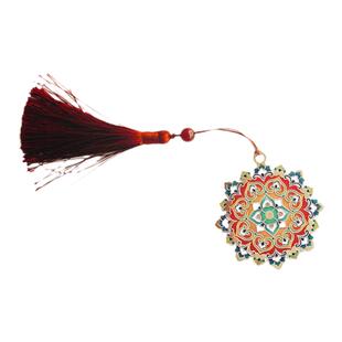 敦煌研究院 宝相花金属书签 博物馆文创书签古典中国风书签高档精致书签奖励学生国风书签流苏创意书签