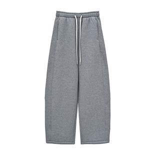 SEAWHEN海维恩休闲弯刀裤女遮胯显瘦冬季松紧腰加绒百搭垂感长裤