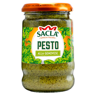 现货意大利原装Sacla 萨克拉意面酱派斯托经典罗勒意粉酱青酱190g