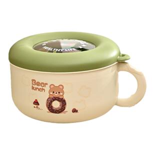 带盖304不锈钢饭盒中小学生专用汤碗外带儿童餐盒可爱便当盒