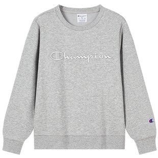 【加绒】Champion冠军男女童装2025秋冬经典刺绣休闲圆领卫衣外套