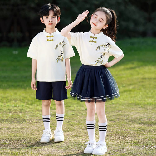 六一儿童合唱演出服小学生啦啦队表演服朗诵比赛幼儿园毕业照服装